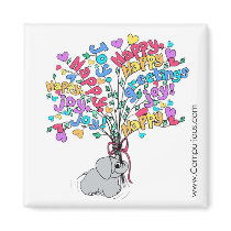 TROPICAL COLORS BOUQUET OF GOOD WISHES Magnet by Computious TROPICAL COLORS BOUQUET OF GOOD WISHES Magnet
