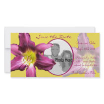 Tropical Daylily Save the Date Photo Greeting Card