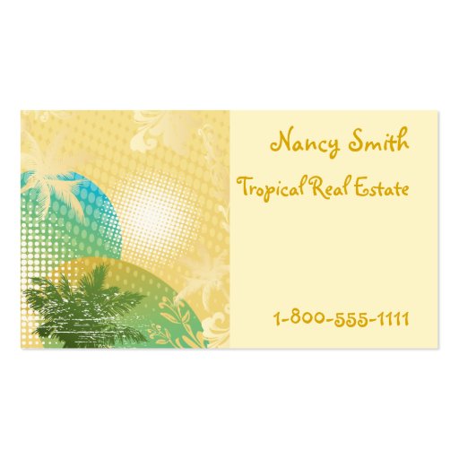 Tropical Delight Business Card Template (front side)