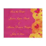 Tropical Delight Wedding postcard