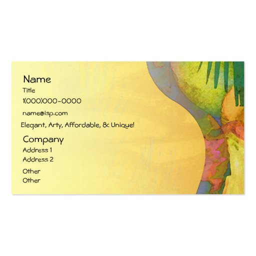 Tropical Delights Citrus Business Cards (front side)