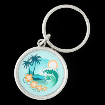 Tropical Design keychains
