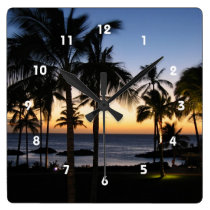 Tropical Destination Clock wall clocks