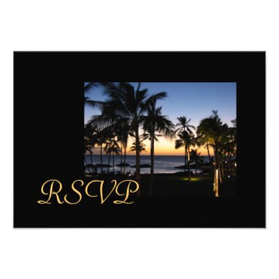 Tropical Destination RSVP cards Invite