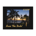 Tropical Destination Save The Date Postcard by dlgray Tropical Destination Save The Date Postcard