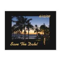 Tropical Destination Save The Date Postcard