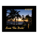 Tropical Destination Save The Date Postcard