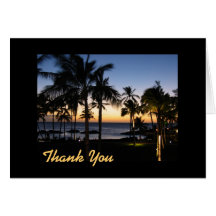 Tropical Destination Thank You Note Card