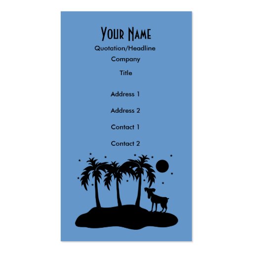 Tropical Dog Business Cards (front side)