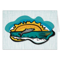 tropical dolphin card