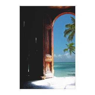 Tropical Dream Door Canvas Print