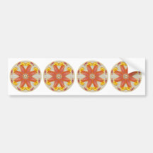 Tropical Drink Mandala Bumper Stickers