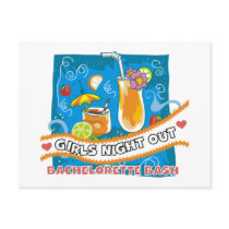 Tropical Drinks Bachelorette Bash postcards