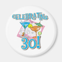 Tropical Drinks Celebrating 30 Refrigerator Magnet