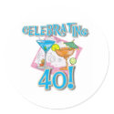 Tropical Drinks Celebrating 40 stickers by birthdayTshirts Tropical Drinks Celebrating 40 stickers