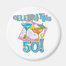 Tropical Drinks Celebrating 50 Fridge Magnet