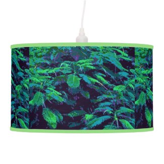 Tropical Fabric Hanging Pendant Lamp