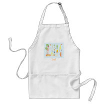 Tropical Fashions Paper Doll aprons