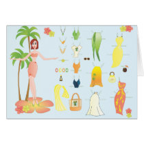 Tropical Fashions Paper Doll cards by trennea Tropical Fashions Paper Doll cards