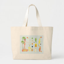 Tropical Fashions Paper Doll Design Tote Bag