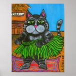 Tropical Fat Cat on vacation Posters