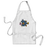 Tropical Fish 01 - Navy Blue &amp; White Apron