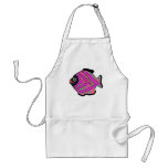 Tropical Fish-16 Cerise Pink Orange Aqua Apron