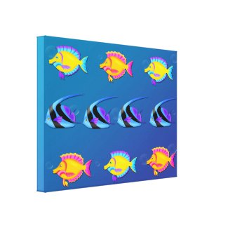 Tropical Fish 2 Wrapped Canvas Print