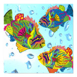 Tropical Fish Art Poster, Whimsical Fish