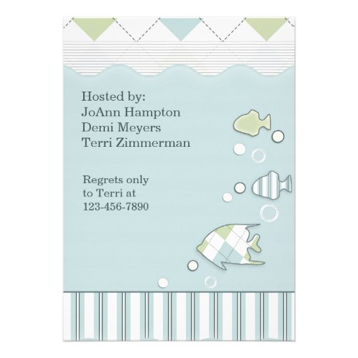 Tropical Fish Baby Shower Invitation