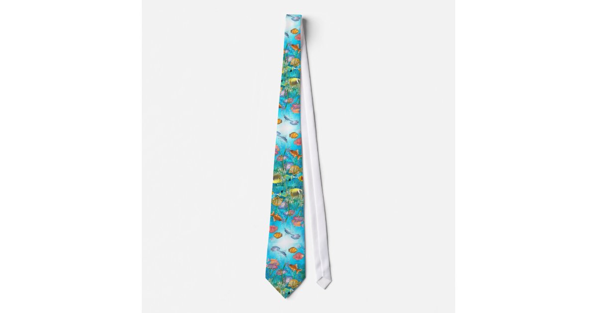 Tropical Fish Neck Tie Zazzle