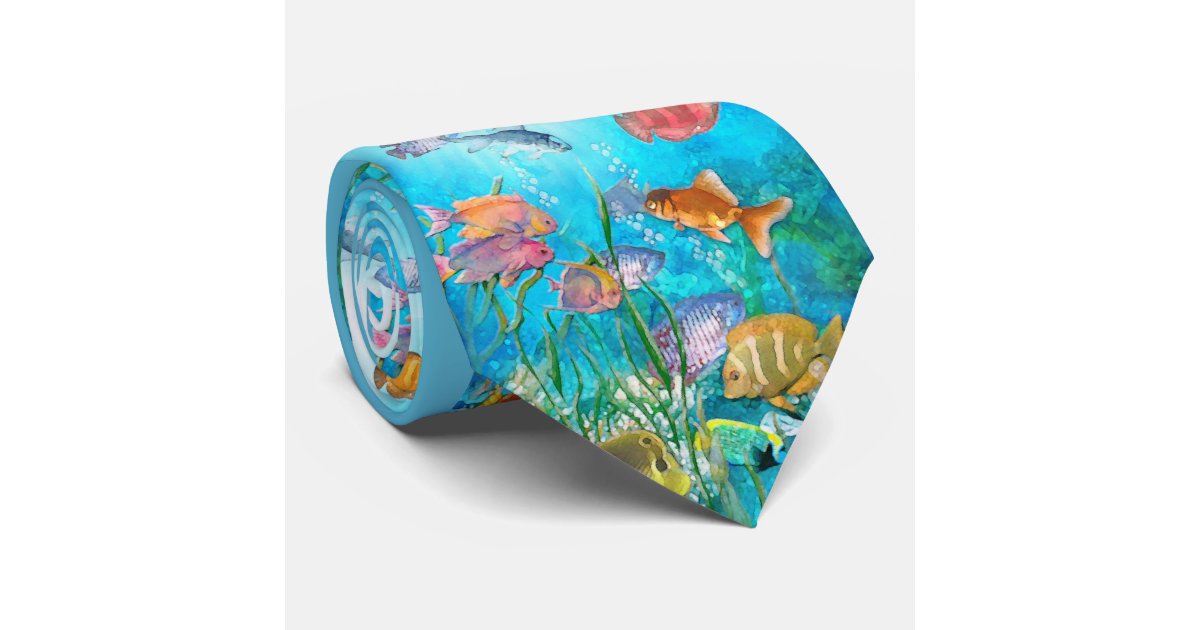 Tropical Fish Neck Tie Zazzle