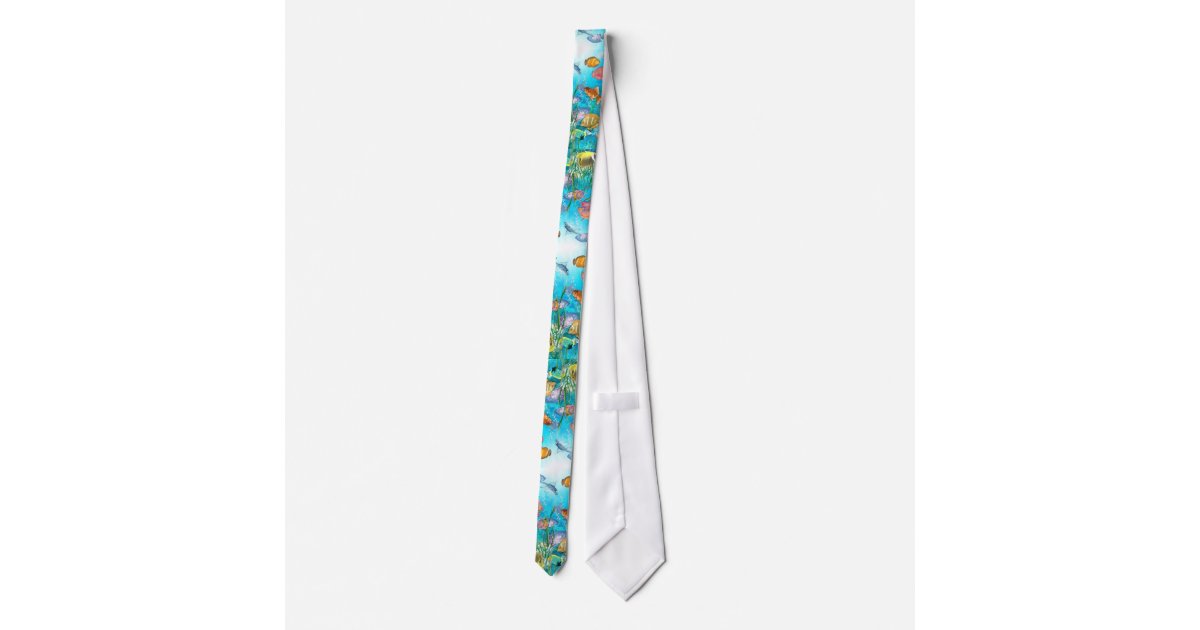 Tropical Fish Neck Tie Zazzle