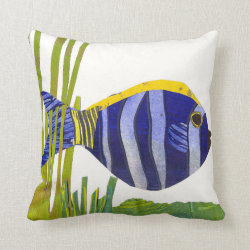 Tropical Fish Pillow - Purple