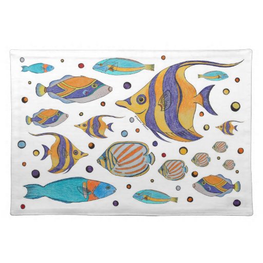 Tropical Fish Placemat Zazzle