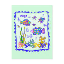 Tropical Fish Quilt Postcards