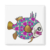 Tropical Fish with bright patterns -024 magnets by ArtbyJean Tropical Fish with bright patterns -024 magnets