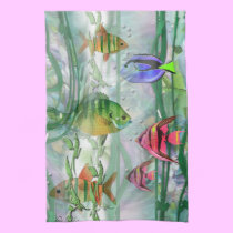 tropical Fishies MoJo Kitchen Towel american mojo kitchen towels