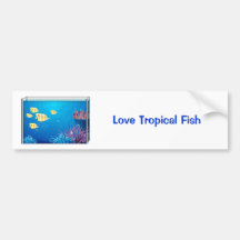 Tropical FishTank Bumper Sticker