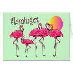 Tropical Flamingo Art Gifts Card