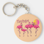 Tropical Flamingo Art Gifts Key Chains