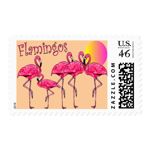 Tropical Flamingo Art Gifts Postage