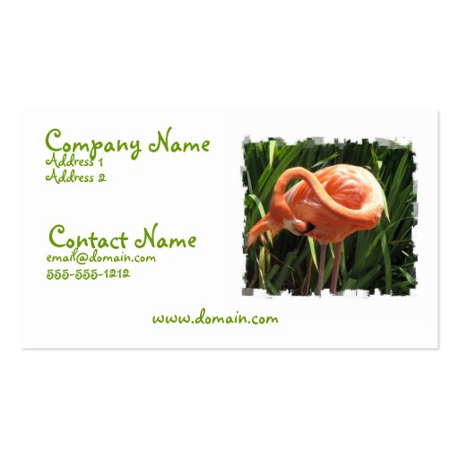 Tropical Flamingo Business Card (front side)