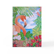 Tropical Flamingo Greeting Cards