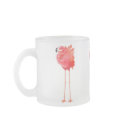 Tropical Flamingo Frosted Glass Mug mug