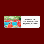 Tropical Flamingo Lagoon Label labels