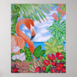 Tropical Flamingo Posters