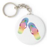 Tropical Flip Flops 1 Keychains
