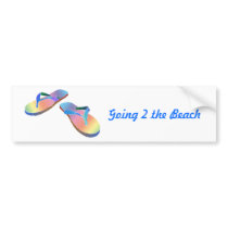 Tropical Flip Flops 2 Bumper Sticker