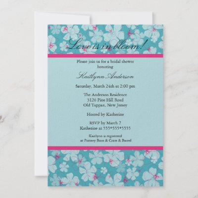  in trendy turquoise blue pink Great for a tropical themed wedding or 